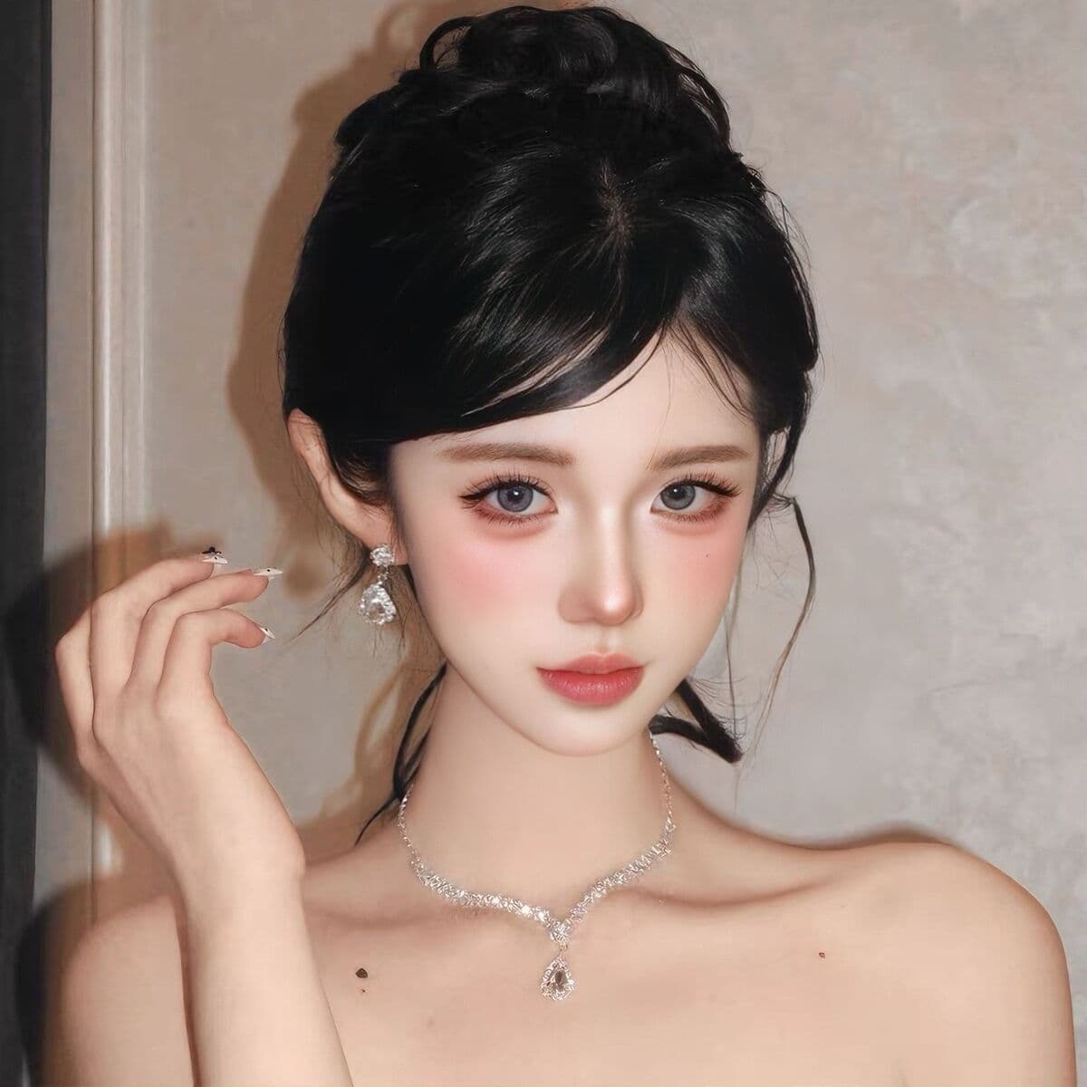 Супер вспышка капли воды, полные бриллиантов, кисточки, ожерелье, серьги, набор женских придворных легких экстравагантных...