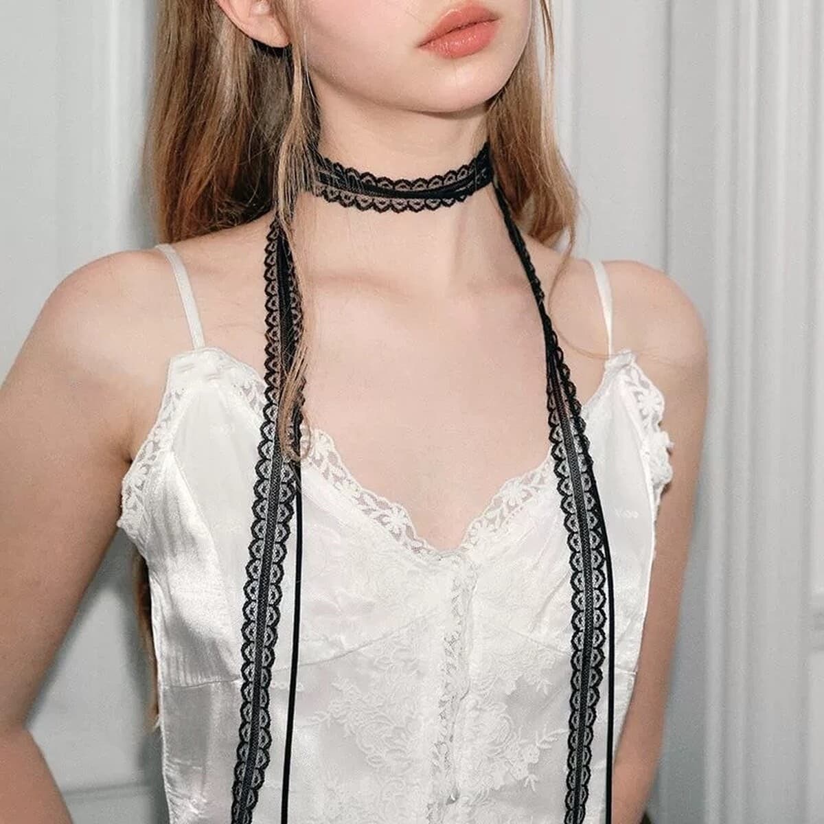 Multi-Stage 180CM многослойный стек с кружевной шнуровкой ожерелье балет стиль дизайн кружева шейный браслет сладкий