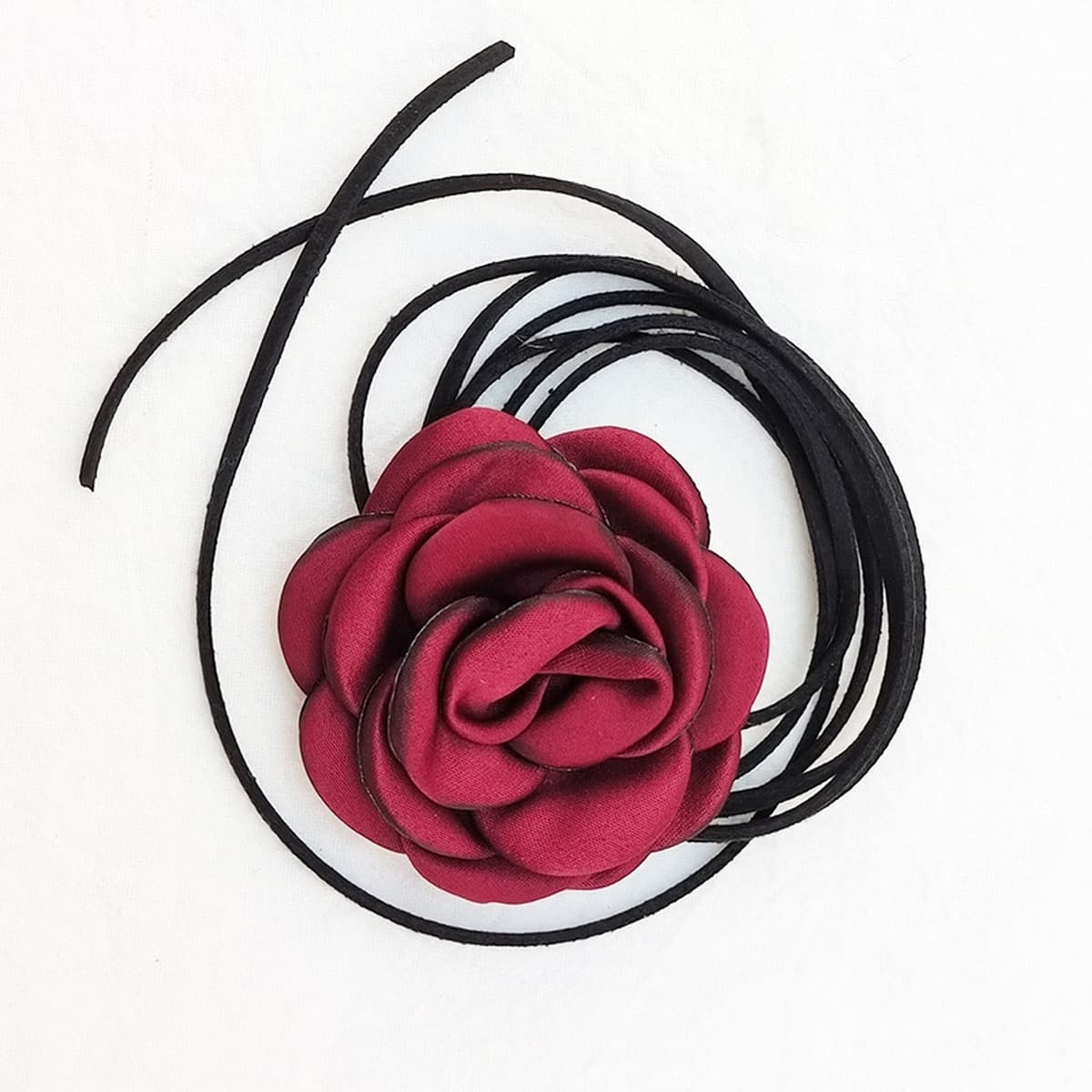 Трансграничное Ретро французское цветочное колье-колье Многоцелевая цепочка для галстука с кисточками на шее Камелия Роза на...