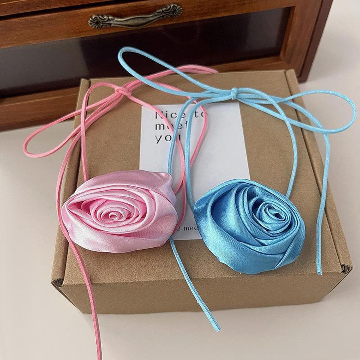 Южная Корея новое розовое ожерелье милая крутая девушка цветок кружевной воротник цепочка женские аксессуары