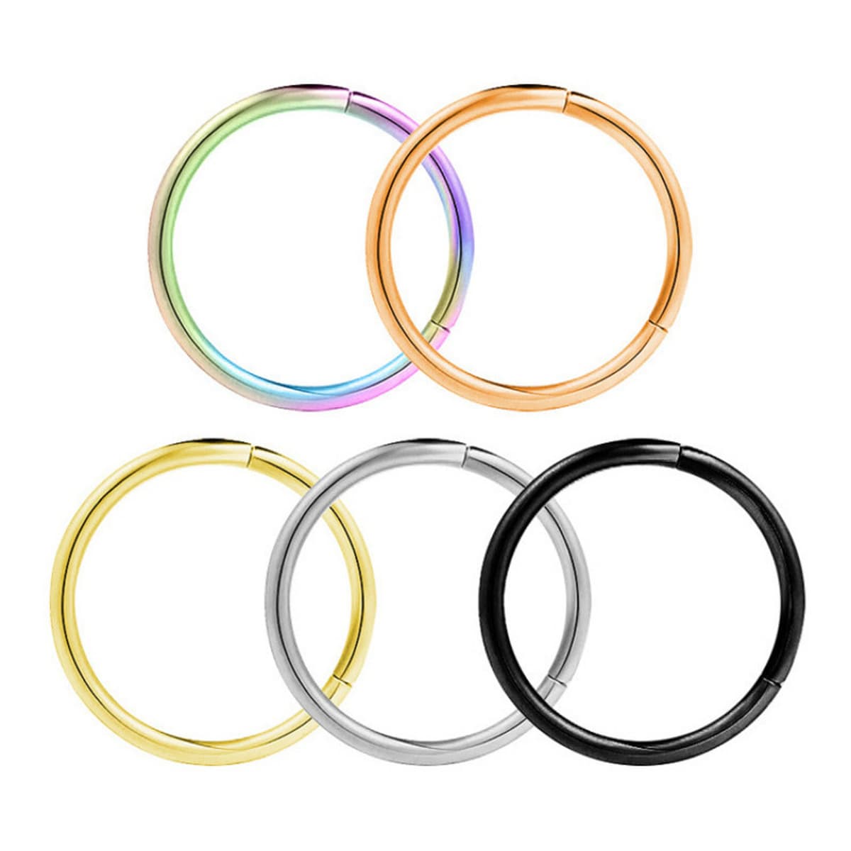 Оптовая продажа от производителя: украшения из титановой стали, пирсинг, кольца для носа из нержавеющей стали с закрытым...