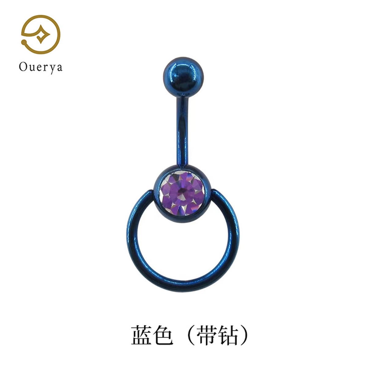 Нержавеющая сталь тело пирсинг ювелирные изделия пупка кольцо пупка кольцо пупка кольцо кольцо мяч круг с просверлкой пупка...