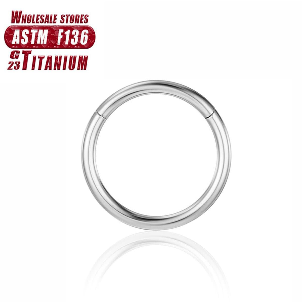 F136 Имплантированный класс титановые кольца бесшовные кольца носовой перегородки серьги пирсинг тела мужчин и женщин...