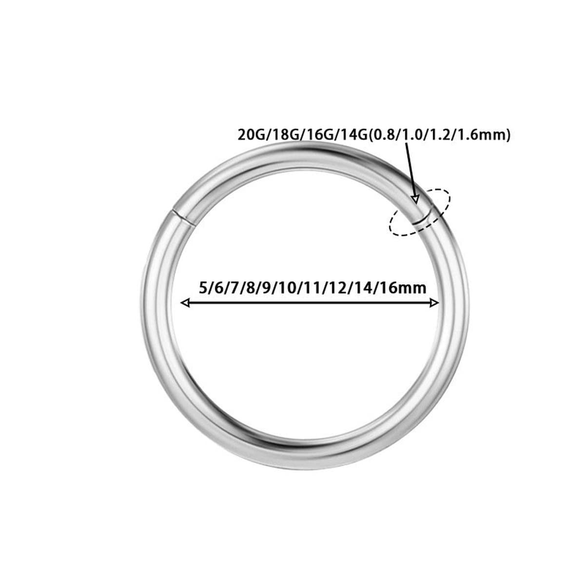 G23 титановый сплав, основа, бесшовное носовое кольцо, простое индивидуальное кольцо, мужское и женское кольцо с закрытым...