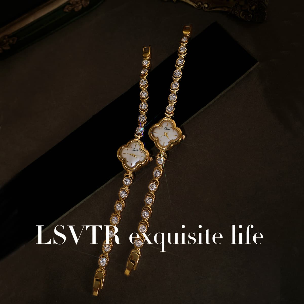 LSVTR подлинный новый дрожащий звук в прямом эфире горячая продажа клевер французский средний стиль полный бриллиантовый...