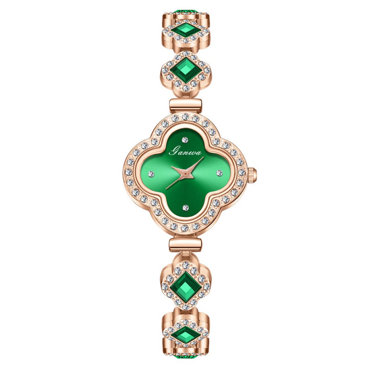 В наличии женские часы-браслет с четырехлистным клевером в прямом эфире, оптовые нишевые кварцевые часы со стразами, модные...