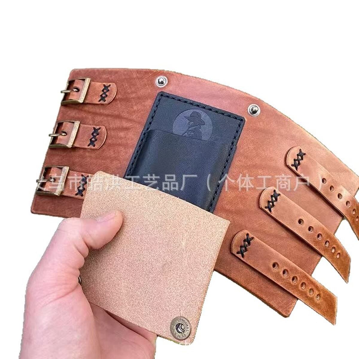 Трансграничные браслеты Европейские и американские мужские велосипедные браслеты в стиле ретро с держателем для карт,...