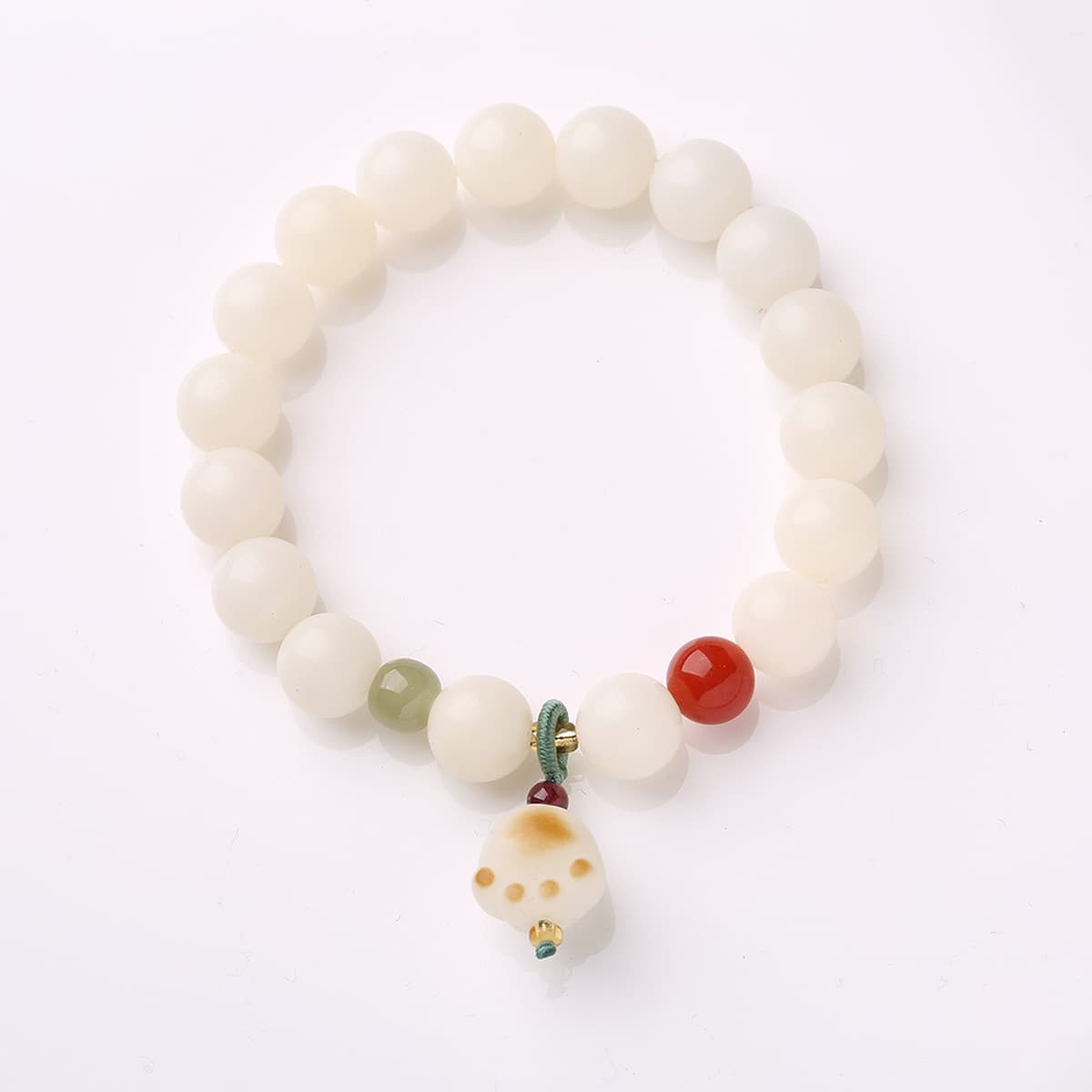 Qiyi ювелирные изделия оригинальный натуральный корень Бодхи браслет Белый нефрит Бодхи 108 бусин четки Бодхи браслет