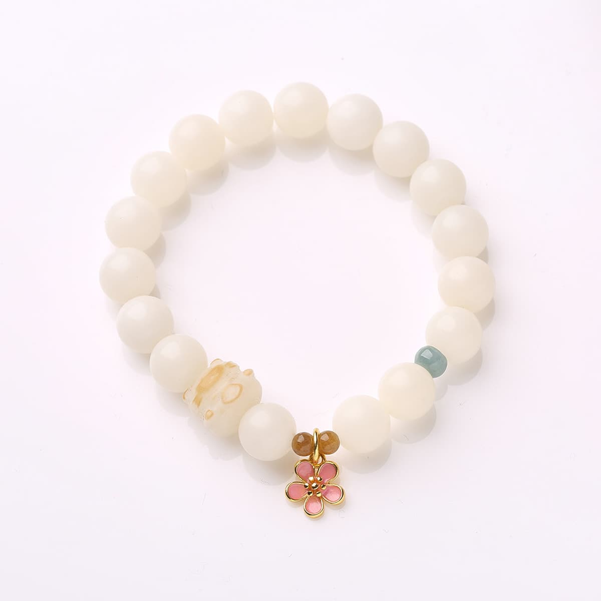 Qiyi ювелирные изделия оригинальный натуральный корень Бодхи браслет Белый нефрит Бодхи 108 бусин четки Бодхи браслет