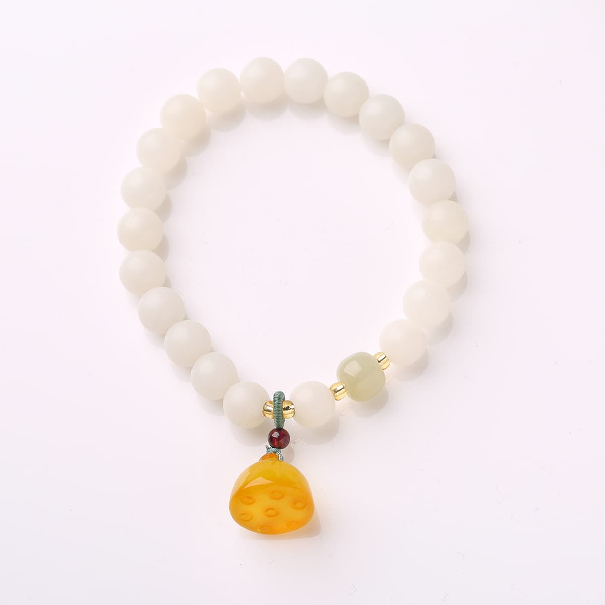 Qiyi ювелирные изделия оригинальный натуральный корень Бодхи браслет Белый нефрит Бодхи 108 бусин четки Бодхи браслет