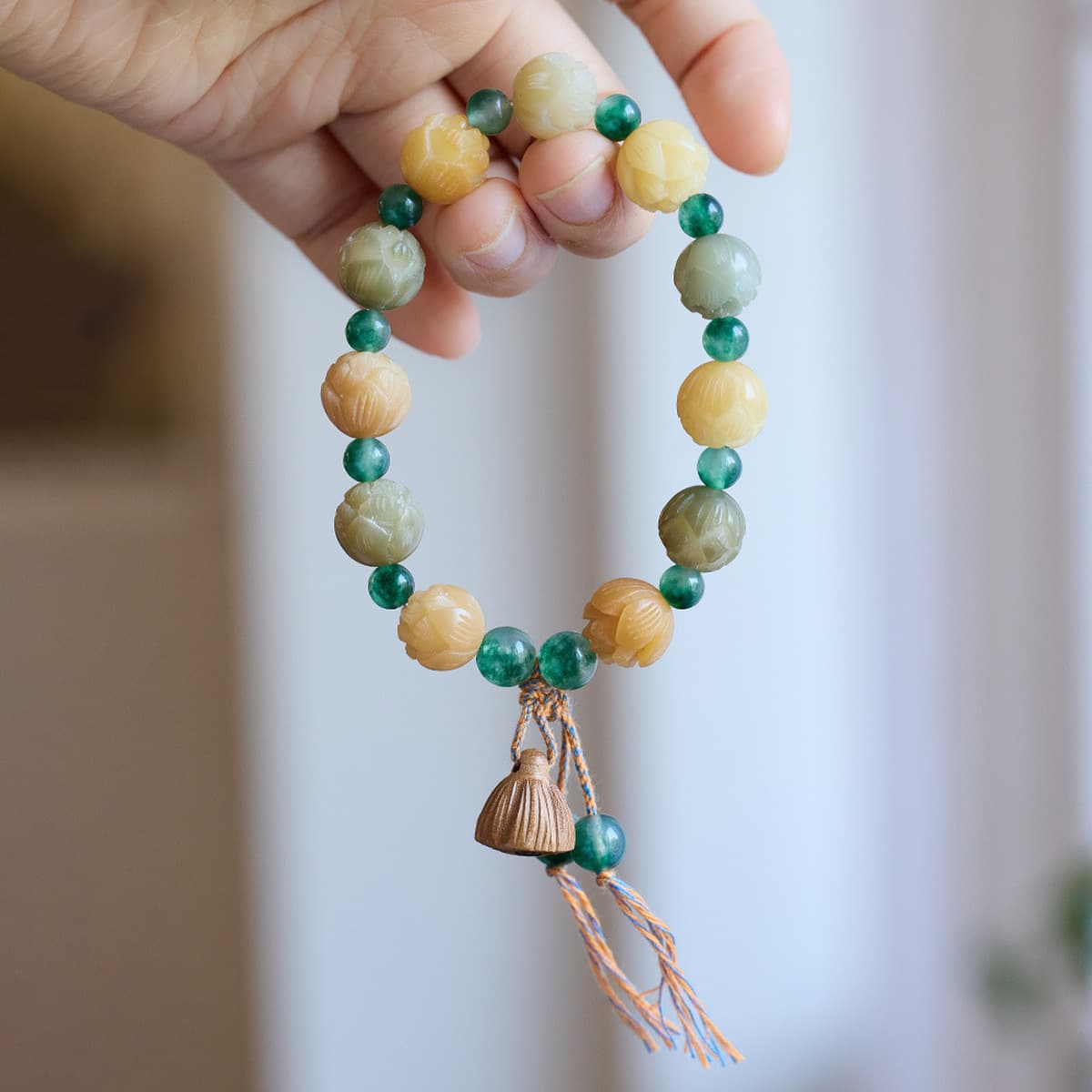 Qiyi ювелирные изделия оригинальный натуральный корень Бодхи браслет Белый нефрит Бодхи 108 бусин четки Бодхи браслет