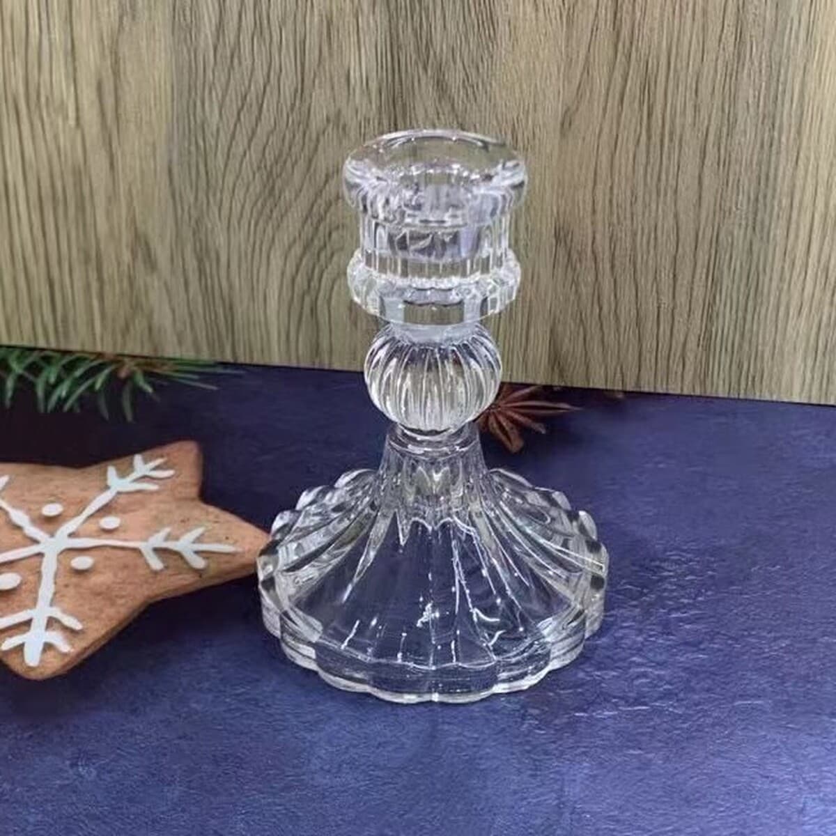 Простой стеклянный подсвечник в европейском стиле, гостиничный бытовой стержень, восковая основа, романтический обеденный...