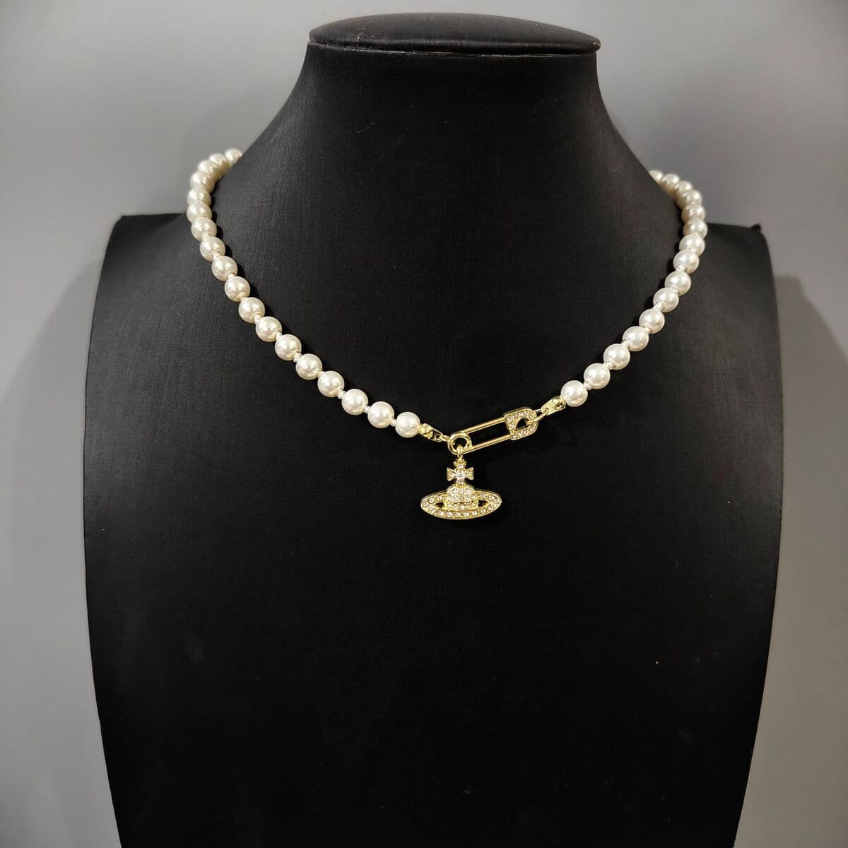 Трансграничные европейские и американские производители: Жемчужное ожерелье Saturn, женская брошь, объемное...