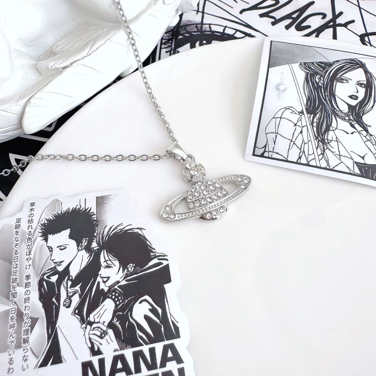 Трансграничные европейские и американские производители: Жемчужное ожерелье Saturn, женская брошь, объемное...