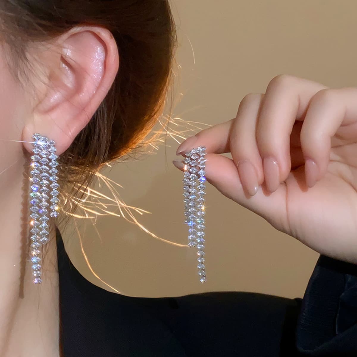 Циркон Капля воды колье ожерелье легкая Роскошная ниша высокое чувство воротник осень и зима платье Универсальный...