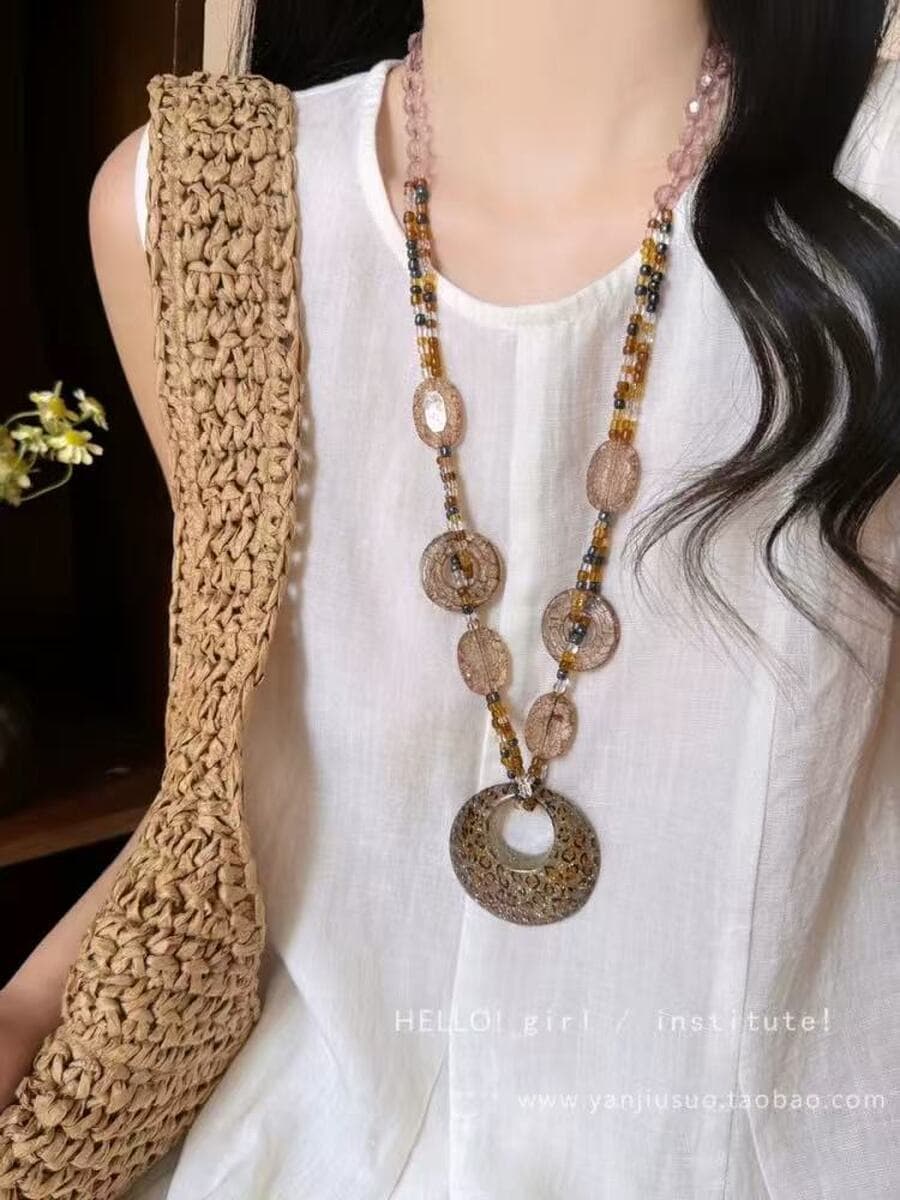 Кожаная магнитная шея очки сумка ожерелье женская сумка сумка солнцезащитные очки подвеска 2025 новый стиль изысканная...