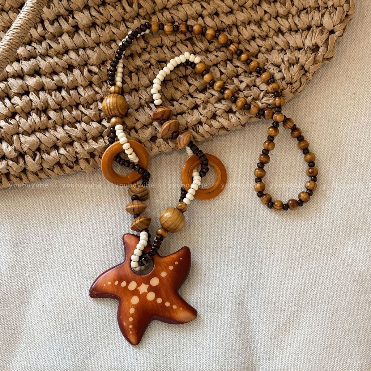 Богемное ретро керамическое ожерелье для женщин, новый китайский стиль, экзотический этнический стиль, высококачественная...