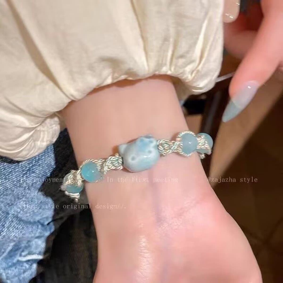 Симпатичная Китти мультяшная плетеная кошка цветная веревка браслет новый нишевые ученики подружки веревка пара кошек