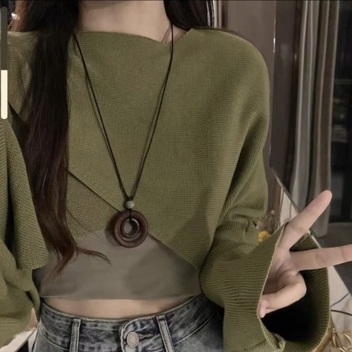 Этничный стиль ретро литературный национальный стиль хлопчатобумажный льняный керамический ожерелье женский бабочка лесбиянка