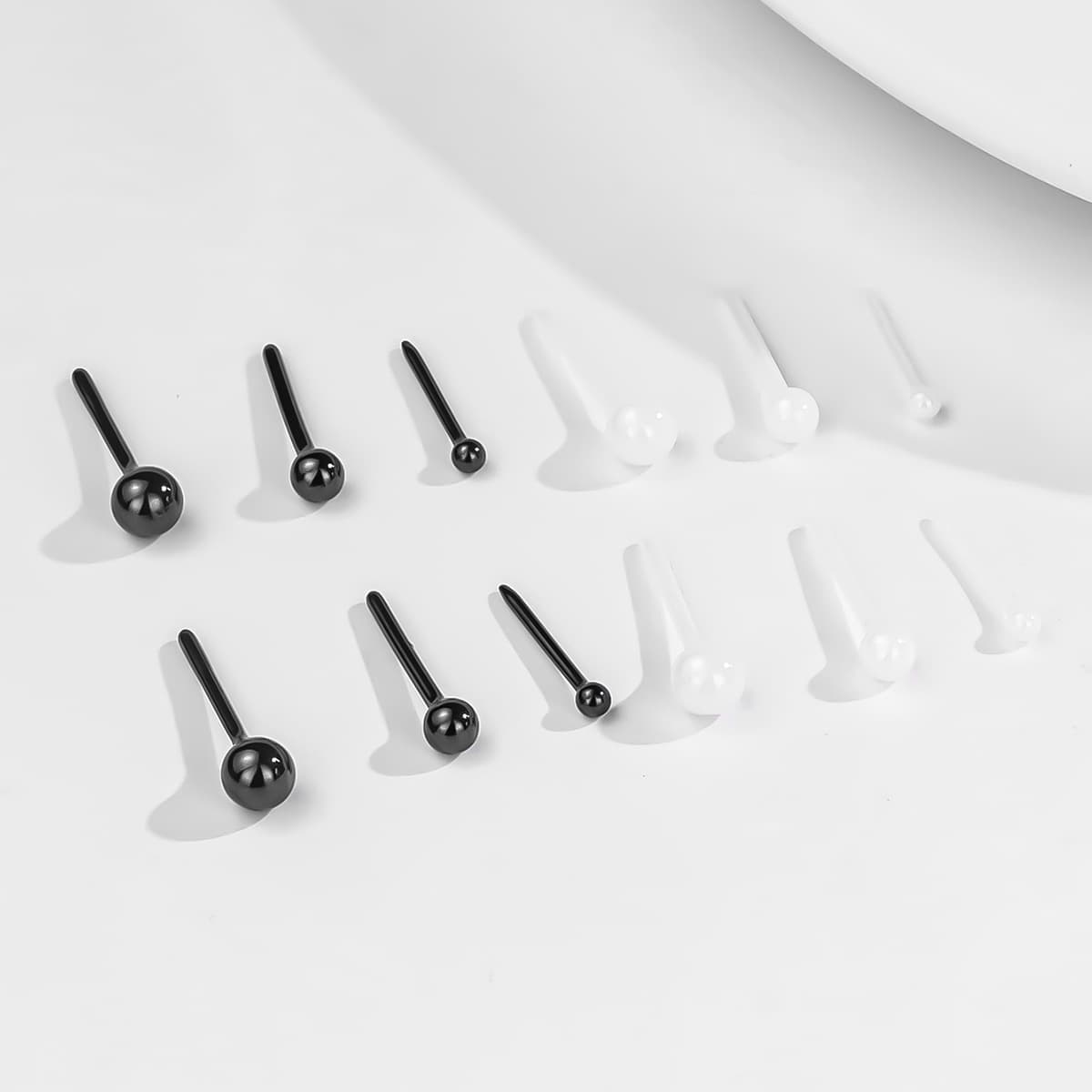 Биологические фарфоровые серьги-гвоздики для ушей