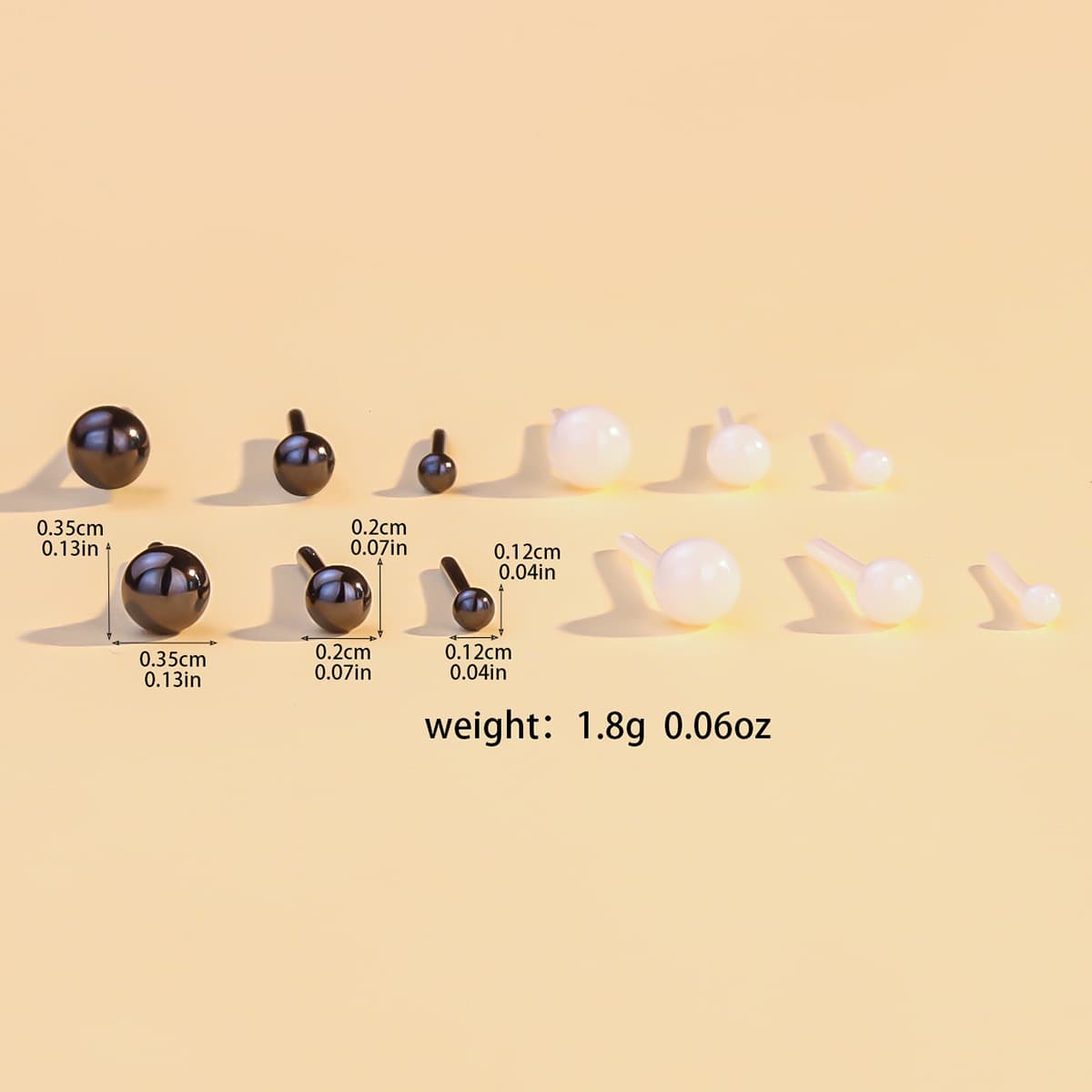 Биологические фарфоровые серьги-гвоздики для ушей