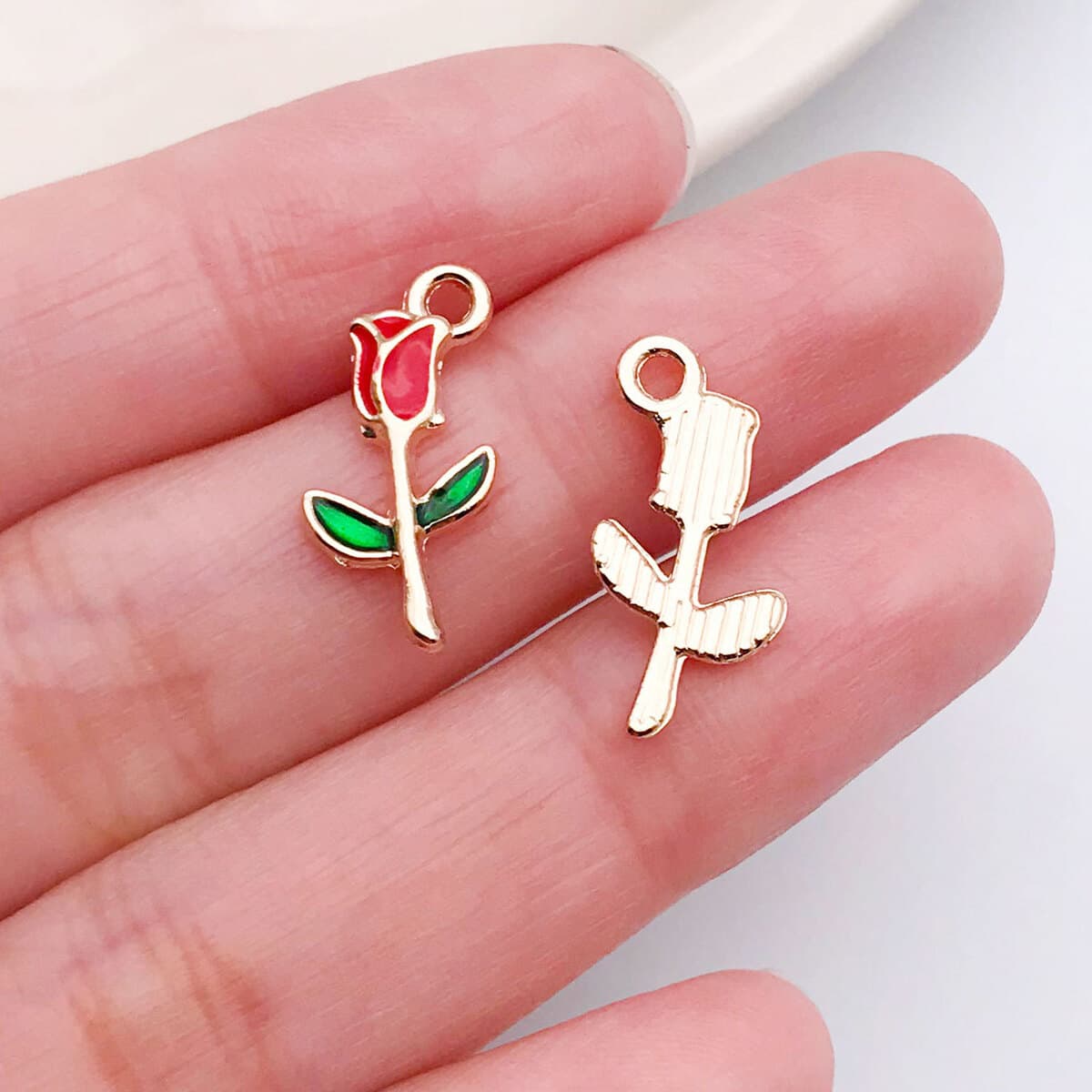 Кулон-подвеска для ожерелья DIY в форме сердца с розой и надписью LOVE, цвет розовый, ко Дню святого Валентина, аксессуары...