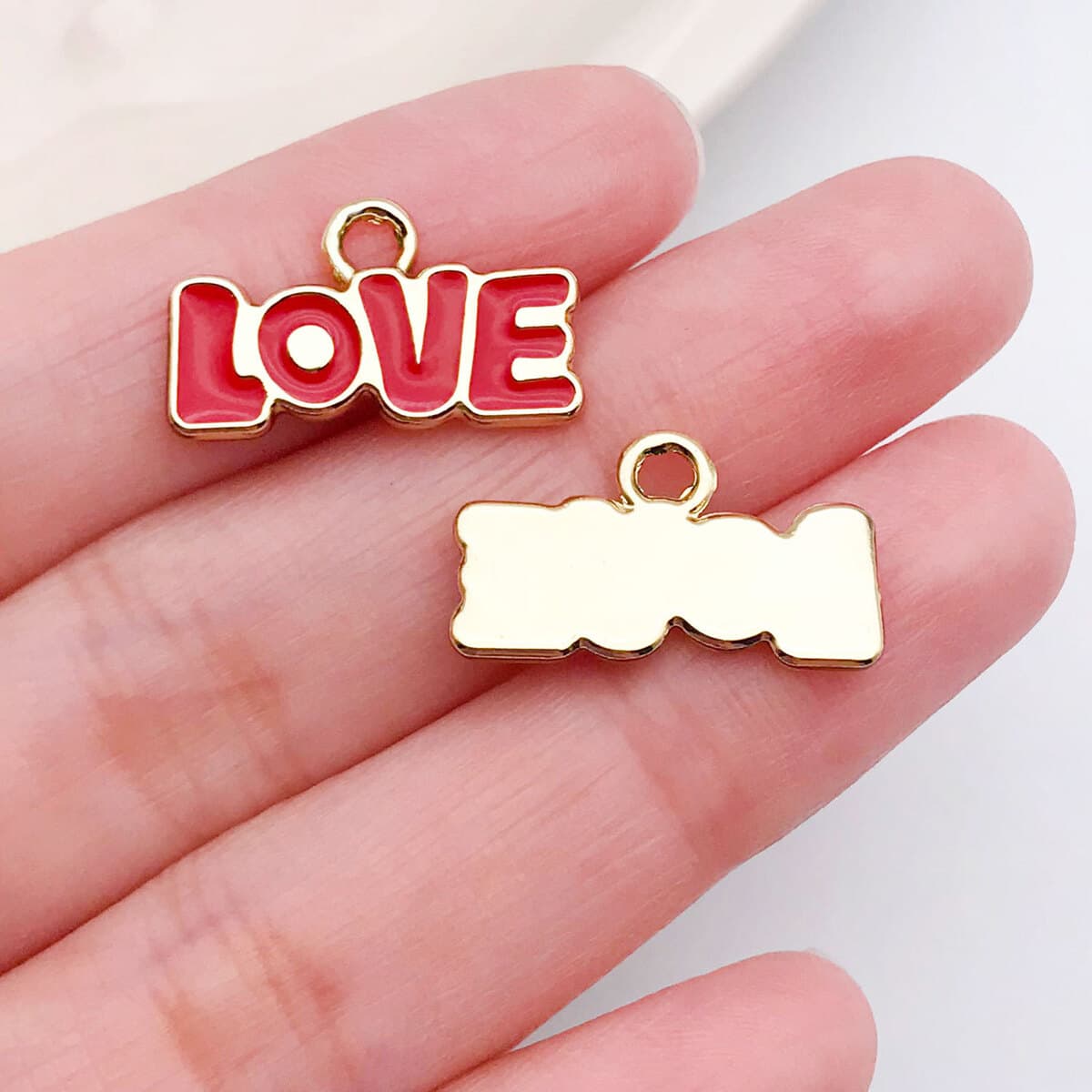 Кулон-подвеска для ожерелья DIY в форме сердца с розой и надписью LOVE, цвет розовый, ко Дню святого Валентина, аксессуары...