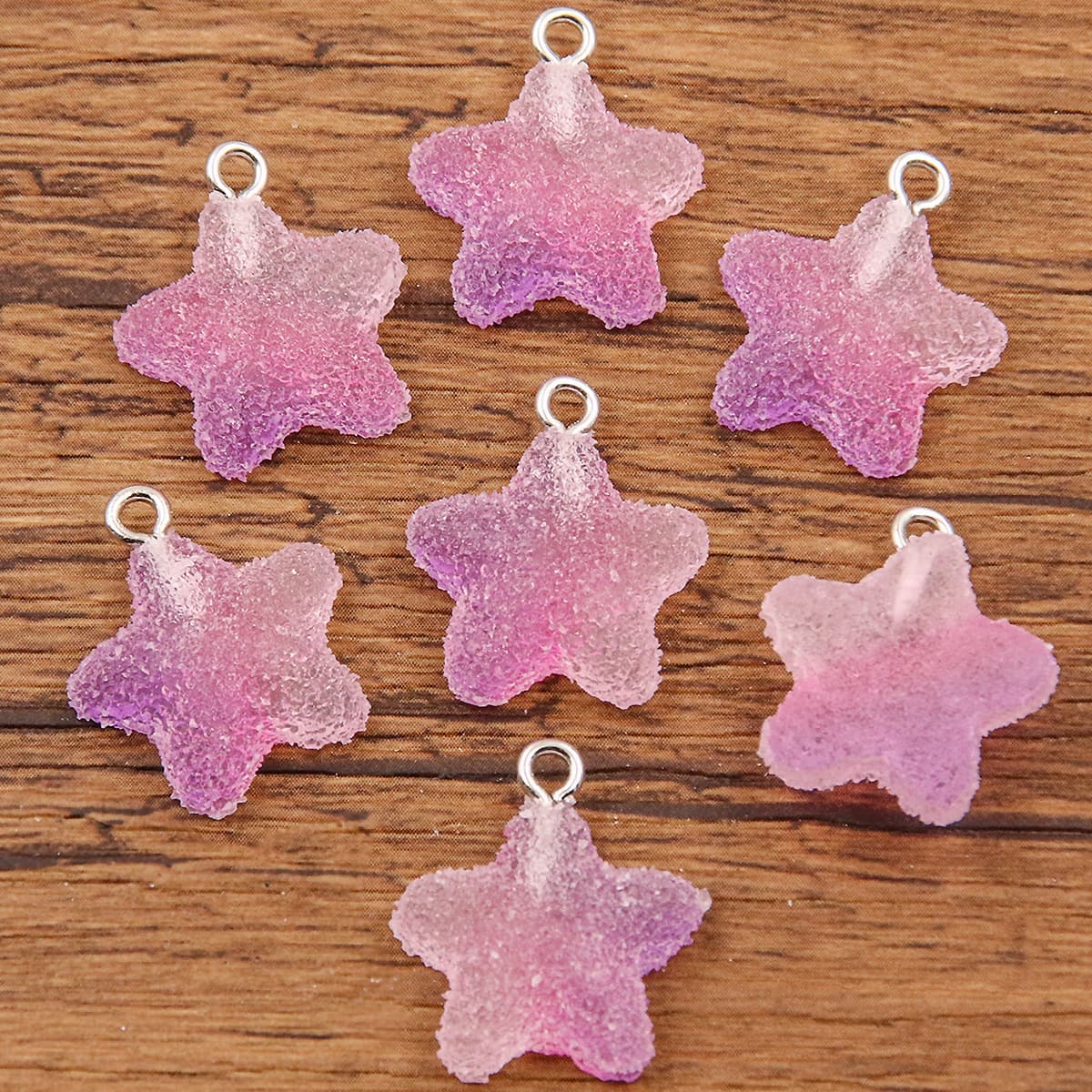 3 DIY аксессуары из смолы градиент медведь персик сердце кулон Смола Шарм Кулон багажное ожерелье аксессуары