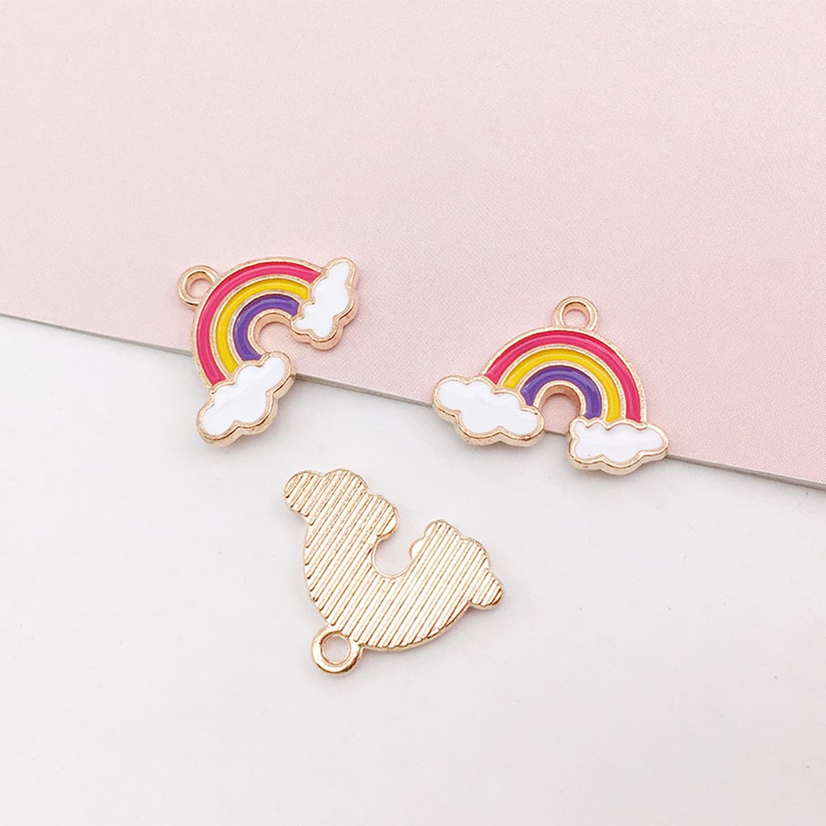 1 сплав DIY ювелирные аксессуары Капельное масло радуга кулон ожерелье серьги брелок аксессуар материал