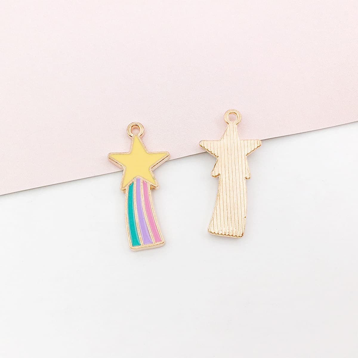 1 сплав DIY ювелирные аксессуары Капельное масло радуга кулон ожерелье серьги брелок аксессуар материал