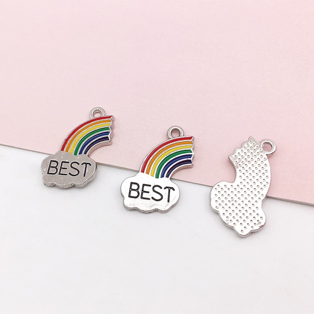 1 сплав DIY ювелирные аксессуары Капельное масло радуга кулон ожерелье серьги брелок аксессуар материал