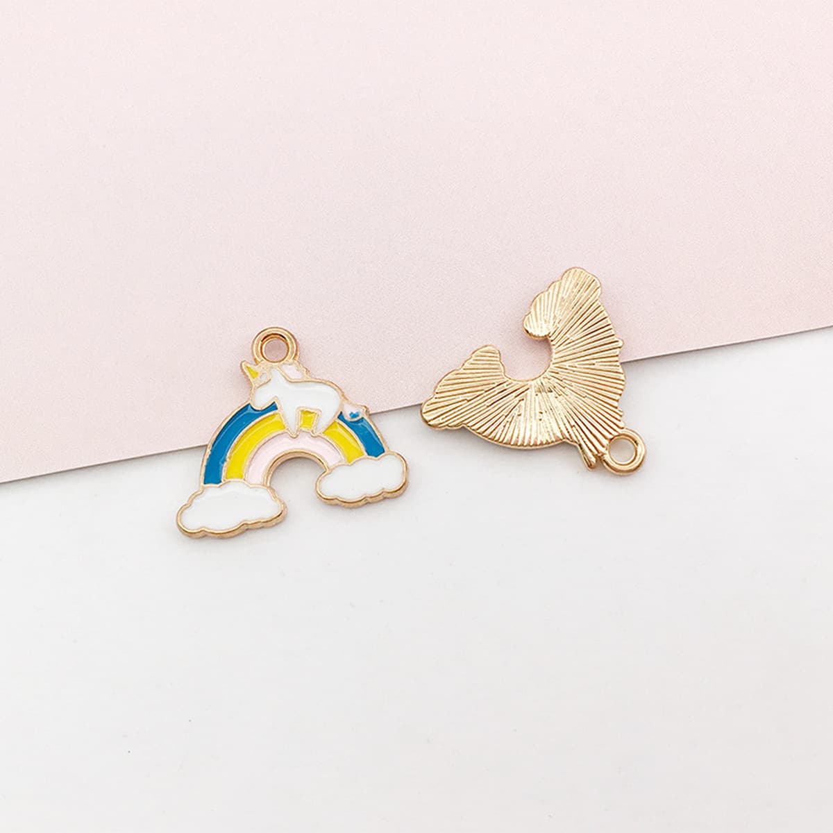 1 сплав DIY ювелирные аксессуары Капельное масло радуга кулон ожерелье серьги брелок аксессуар материал