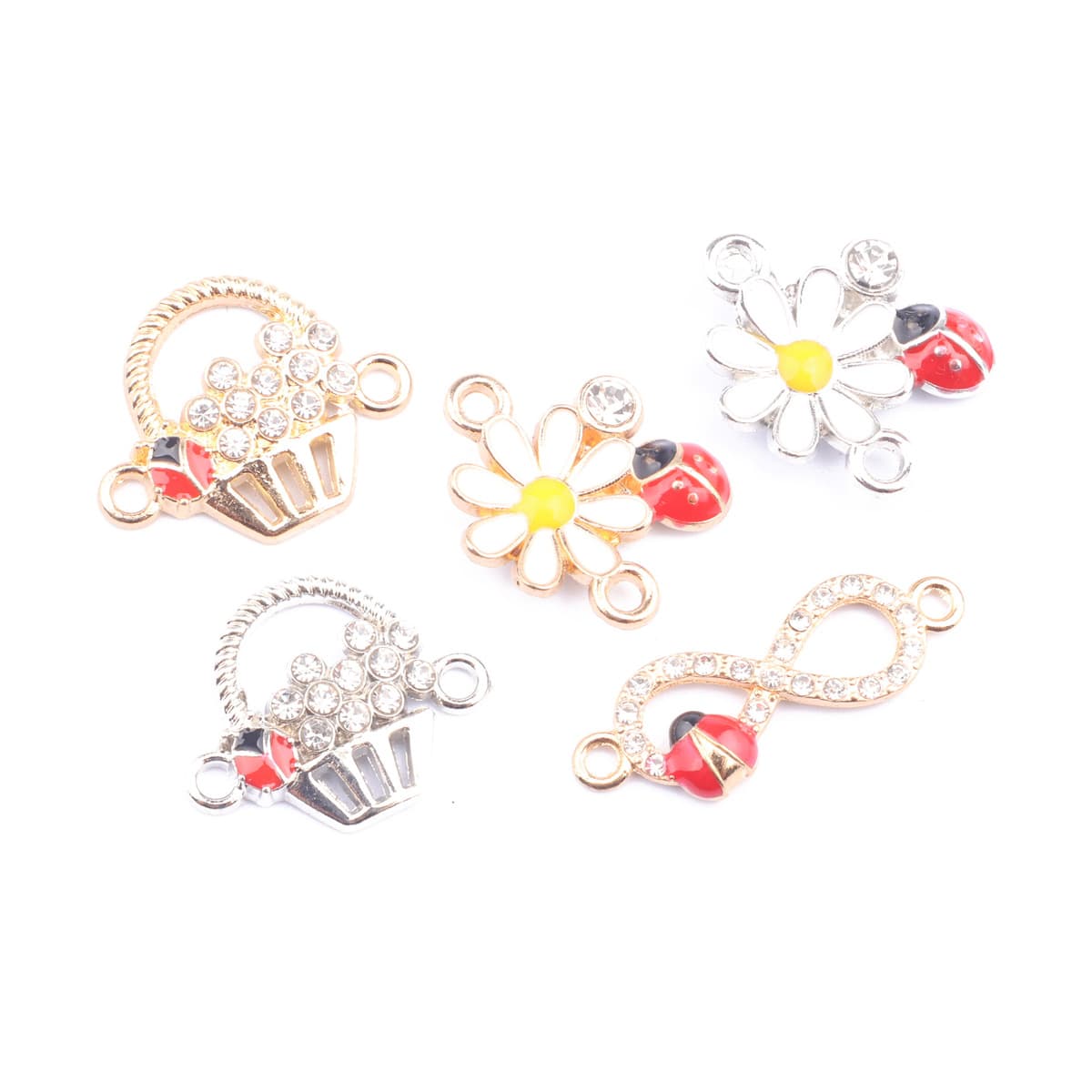 Трансграничный diy ювелирные аксессуары Двойной висячий маленький маргаритка семизвездочная божья коровка с рисунком...