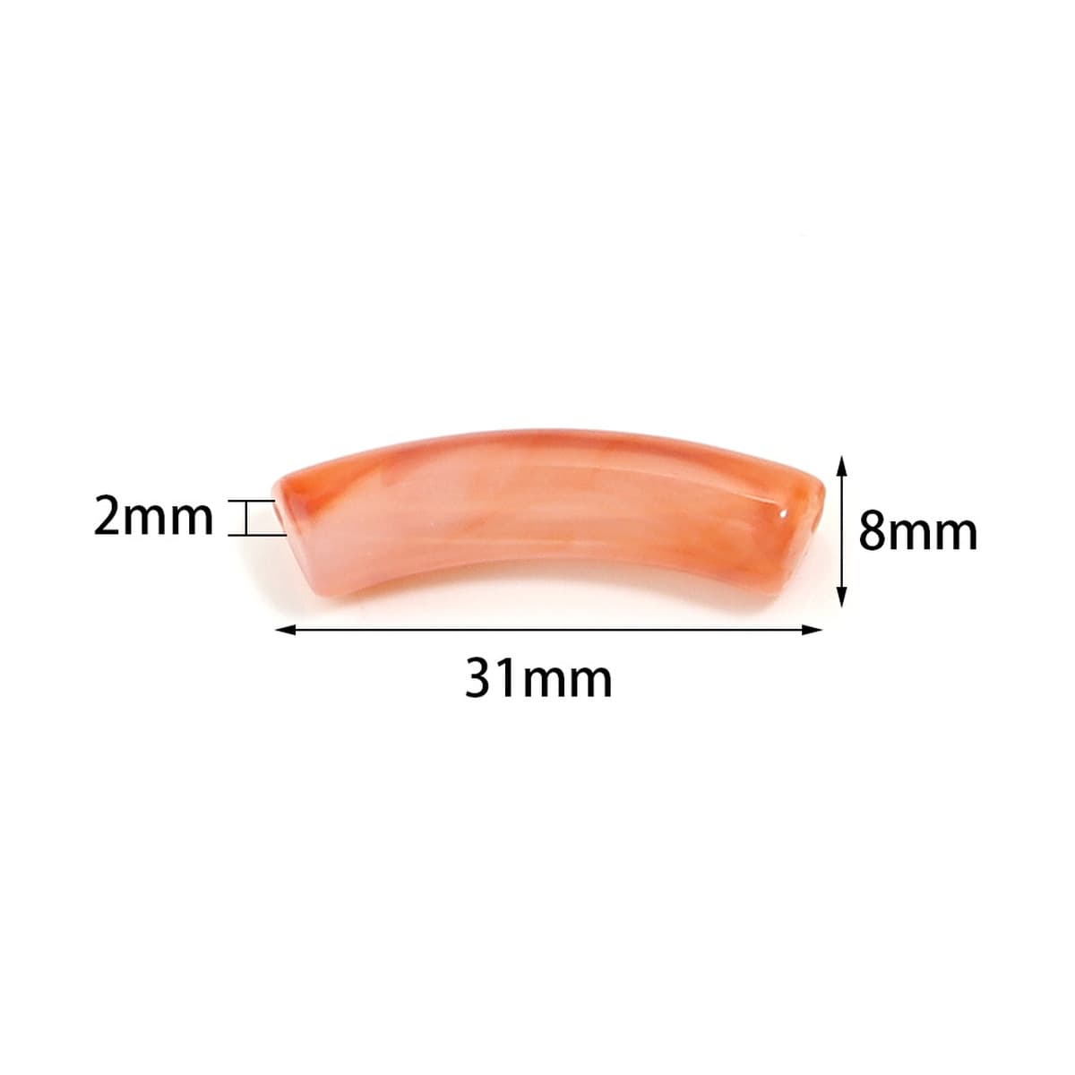 Изогнутая трубка, акриловые одноцветные смешанные цветные трубчатые бусины, ожерелье «сделай сам», ручные украшения,...
