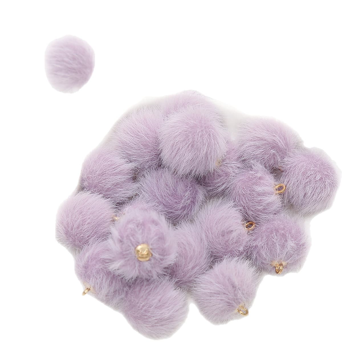 Корейский Стиль искусственная норка волосы мяч кулон 15 мм длинные бусины для волос DIY серьги-гвоздики ожерелье кулон...