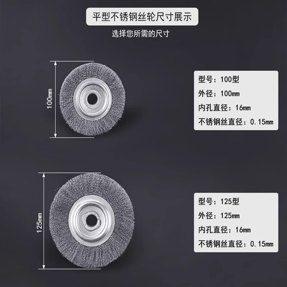 Плоская проволочная щетка из нержавеющей стали для удаления ржавчины, полировки, зачистки, шлифовки дерева, для угловой...