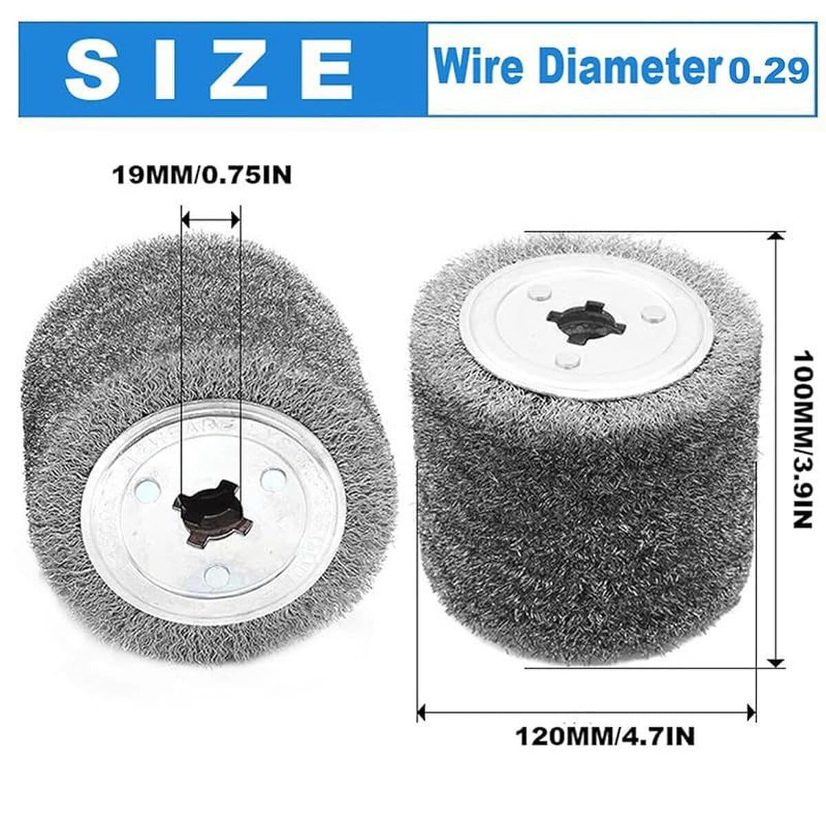 4,7 x 4inch спиральное проволочное колесо, колесо для рисования, для полировки текстуры поверхности металла, дерева и...