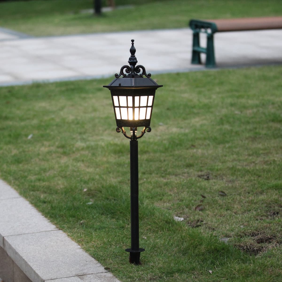 Открытый водонепроницаемый двор лампа дома вилла сад ландшафтный декор трава проходе лампа ржавчины алюминиевая фабрика спот