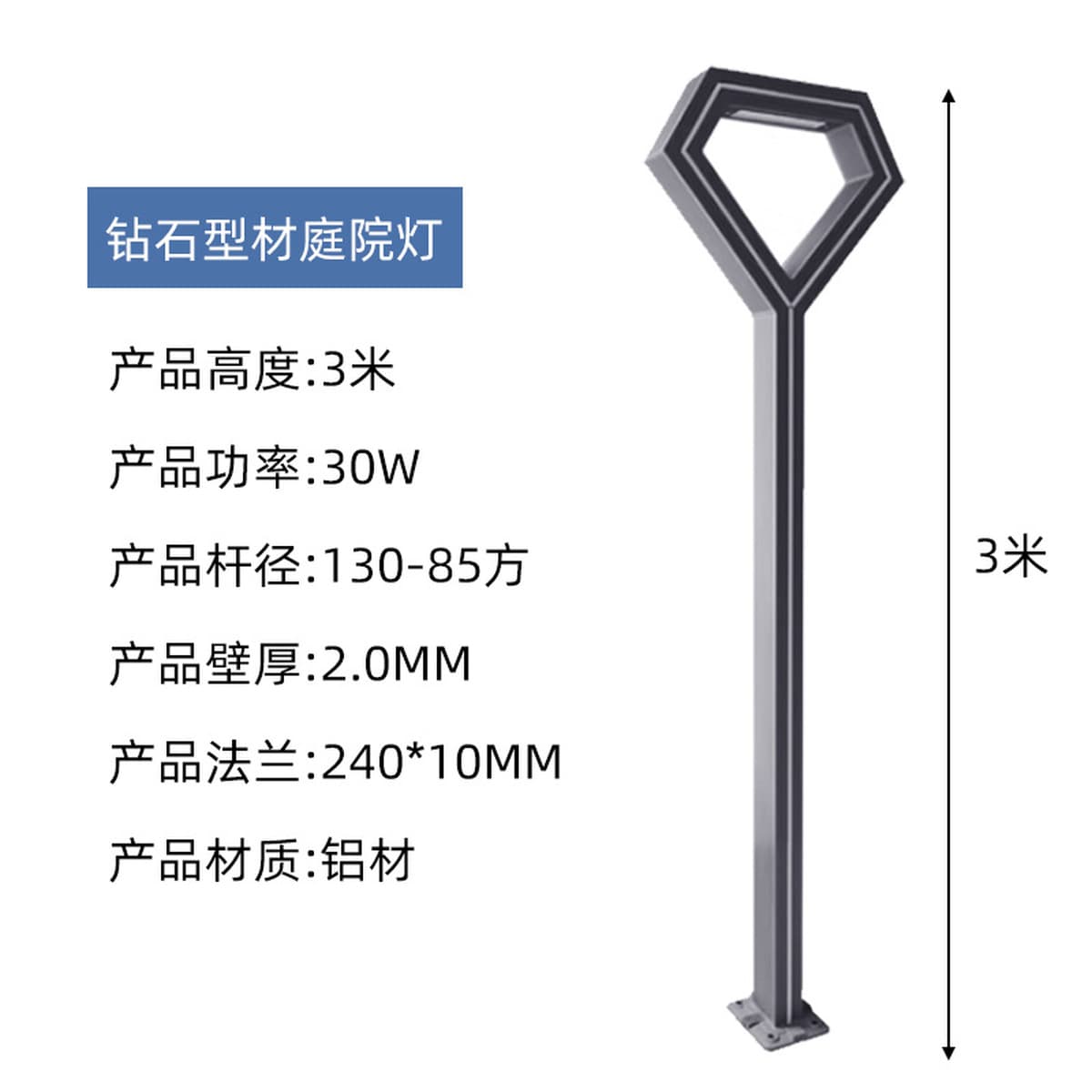 Светодиодный алюминиевый профиль на открытом воздухе водонепроницаемый свет из семи символов 3 м сад сообщество вилла...