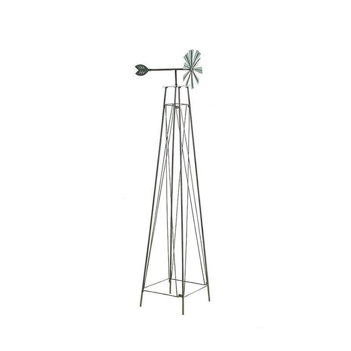 Американский и европейский стиль, старая железная ветряная мельница, кронштейн для восхождения, клевер, растение, подставка...