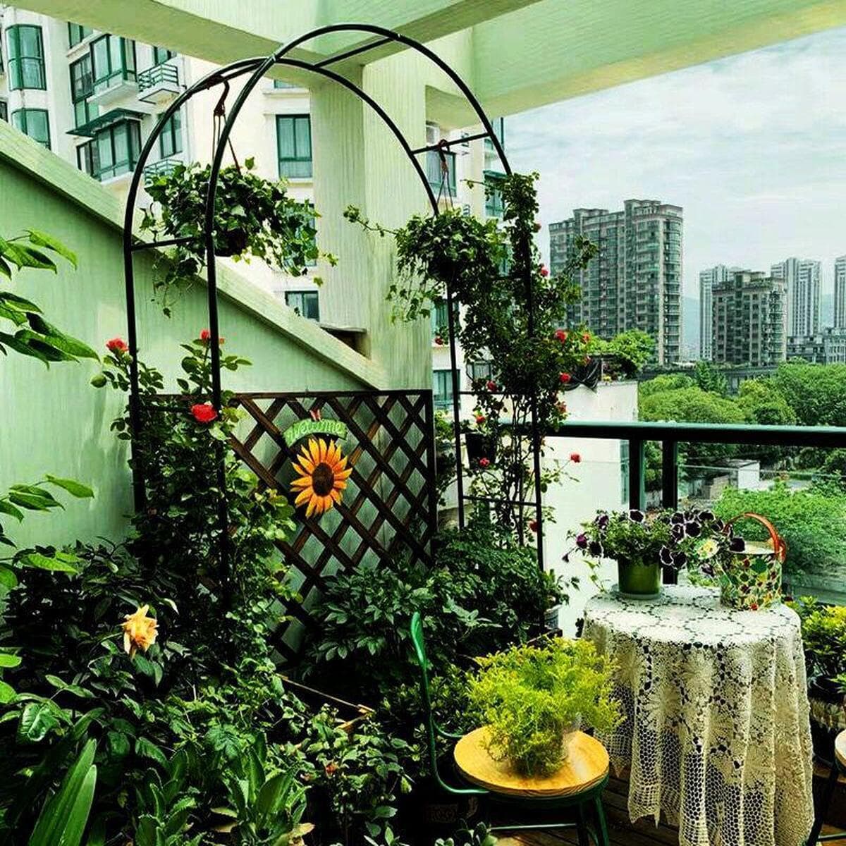 Кованая подставка для цветов для восхождения на виноградную лозу садовая вилла с балконным растительным кронштейном...