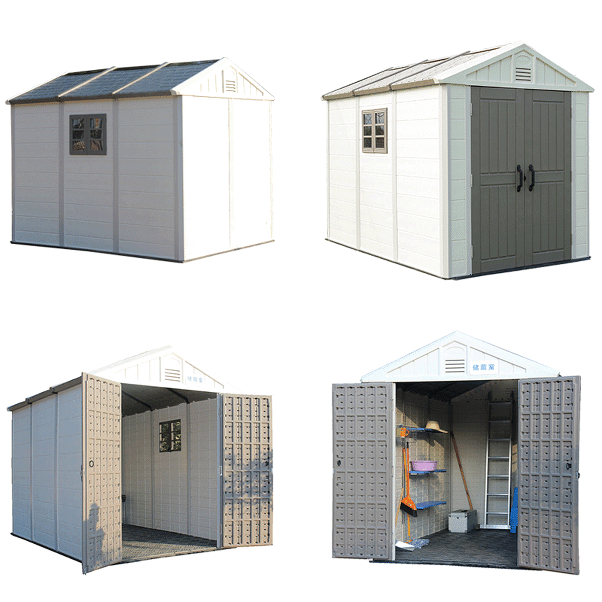 Открытый комната для инструментов простое оборудование комната вилла сад подсобное помещение кладовая комбинация дом терраса...