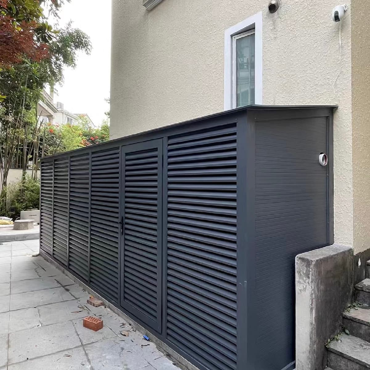 ✅ Уличный сарай из алюминиевого сплава, простой садовый домик, кладовка для инструментов, навес для кондиционера на вилле во...