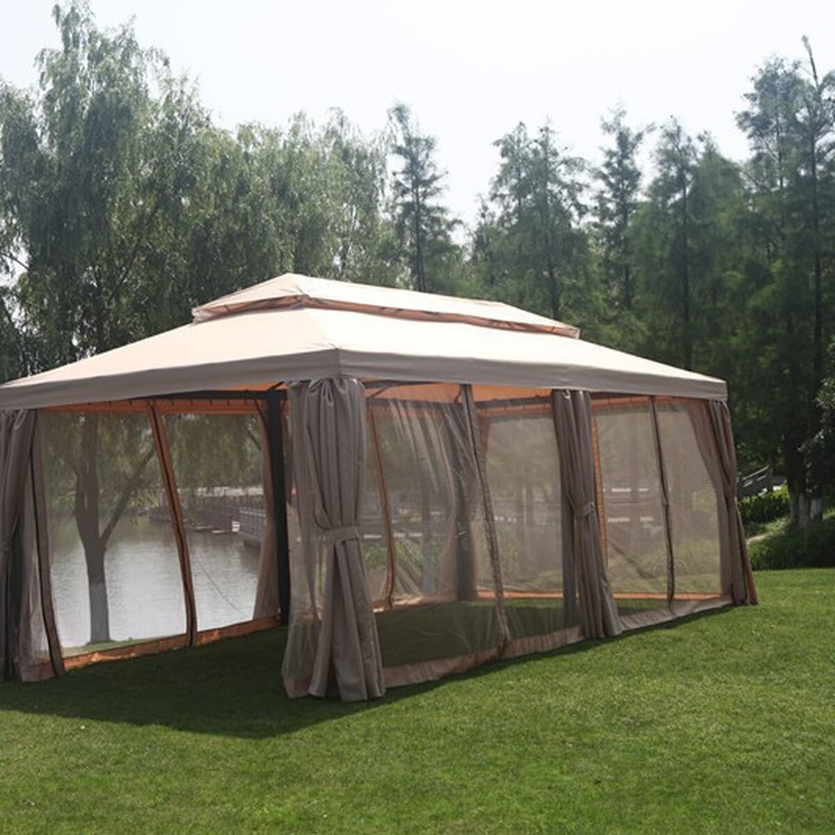 Римская палатка открытая беседка Коммерческая палатка сад вилла двор Тент Открытый Автомобиль навес свадьба