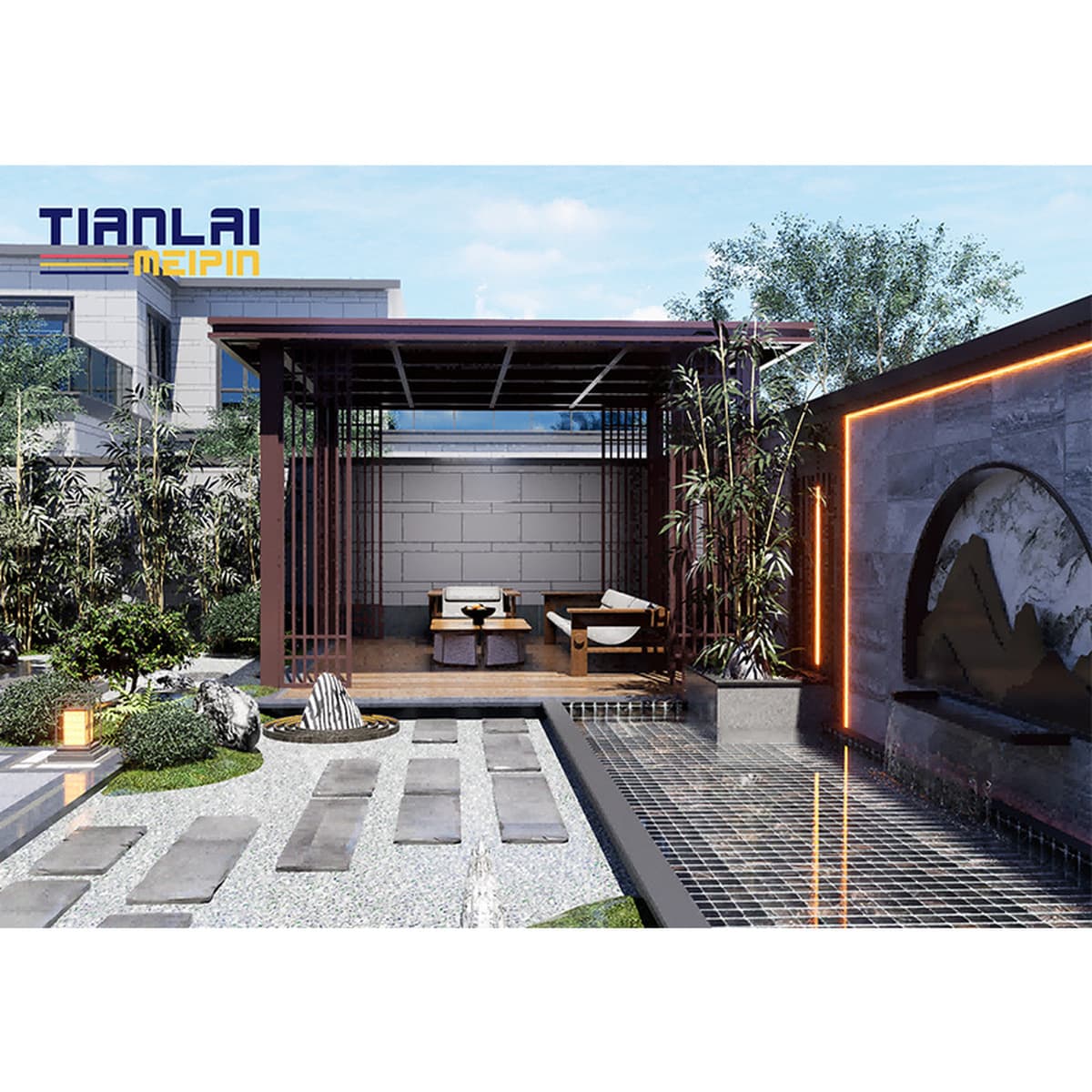 Современный дворовый павильон, вилла, садовый ландшафтный павильон, изготовленный на заказ из алюминиевого сплава, новый...