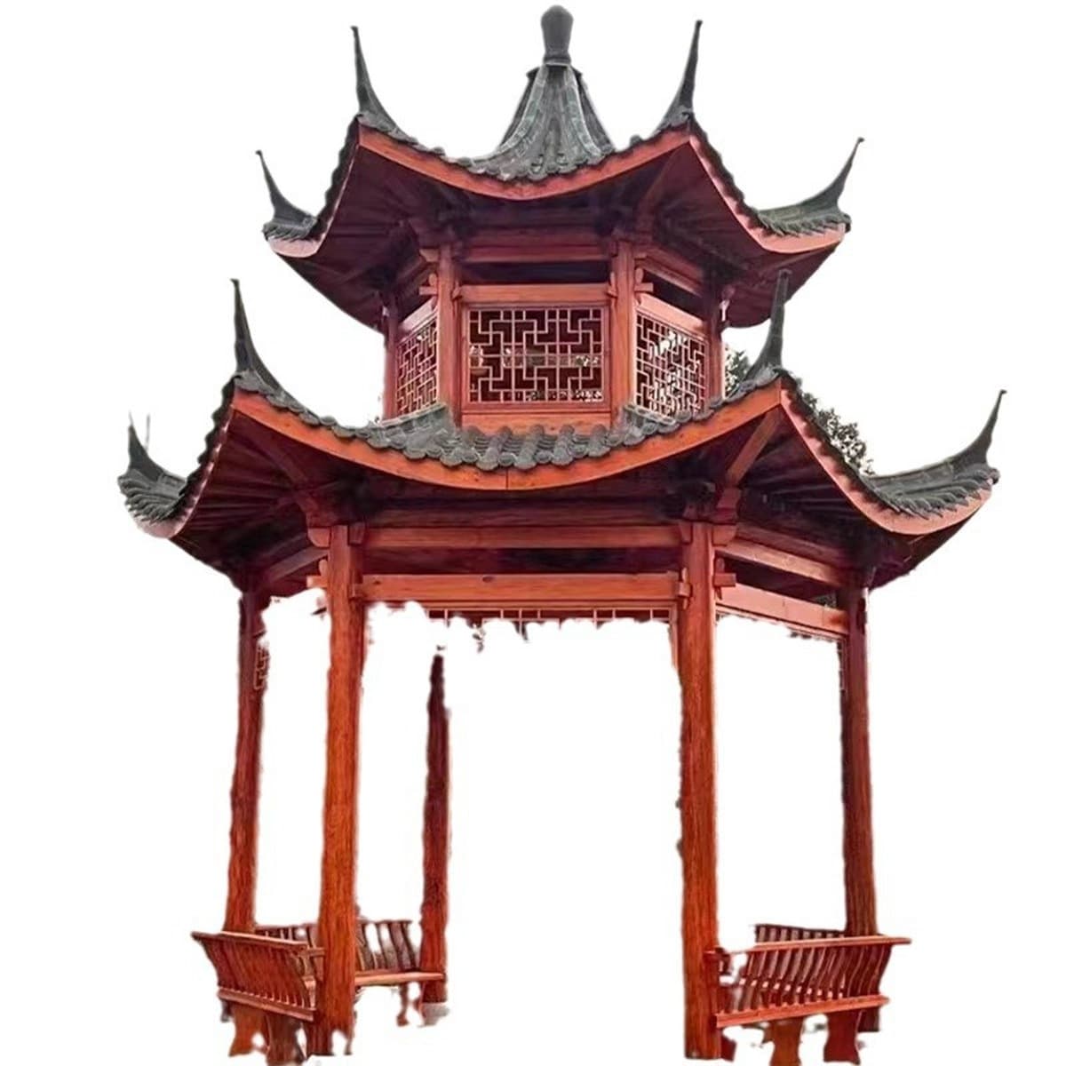 Уличный шестиугольный павильон в древнем стиле, садовый павильон в китайском стиле, вилла для загородного двора на заказ,...