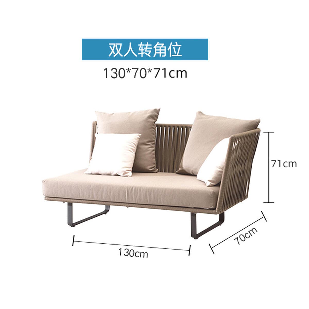 Открытый диван солнцезащитный крем водонепроницаемый внутренний дворик балкон досуг ротанговый стул диван двойной кард...