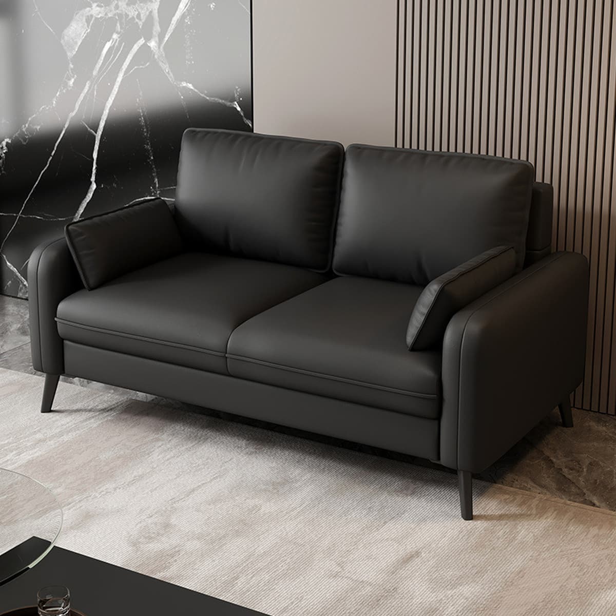 Легкий роскошный простой двойной трехместный диван для маленькой квартиры, гостиной, аренды квартиры, отеля, зоны отдыха,...