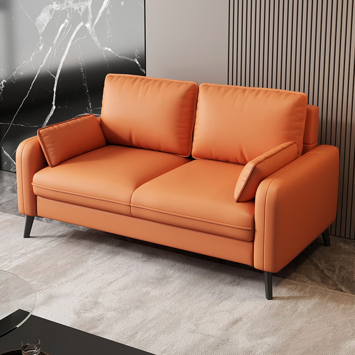 Легкий роскошный простой двойной трехместный диван для маленькой квартиры, гостиной, аренды квартиры, отеля, зоны отдыха,...