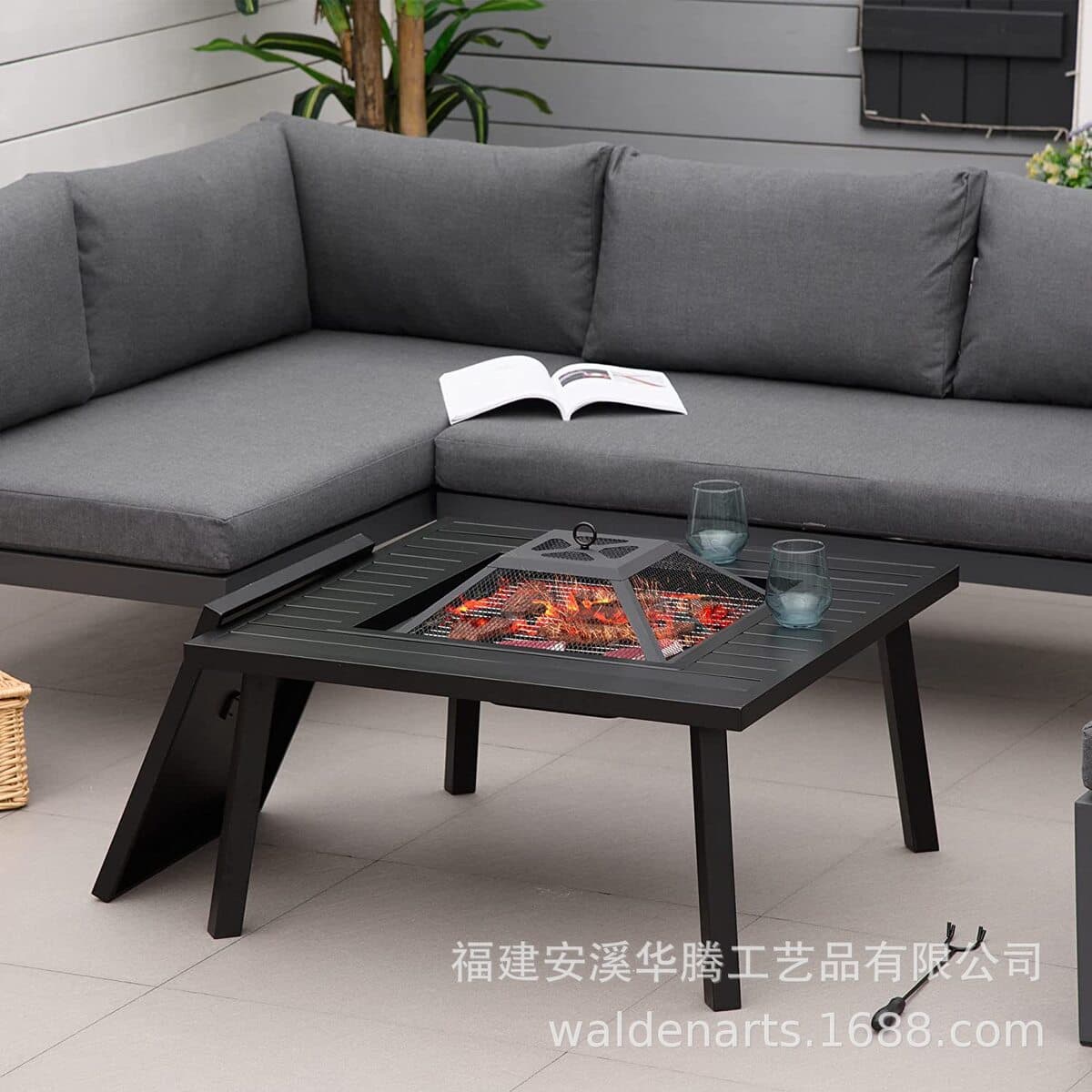 Открытый барбекю гриль сад открытый стол для отдыха вилла сад барбекю плита Отопление мангал